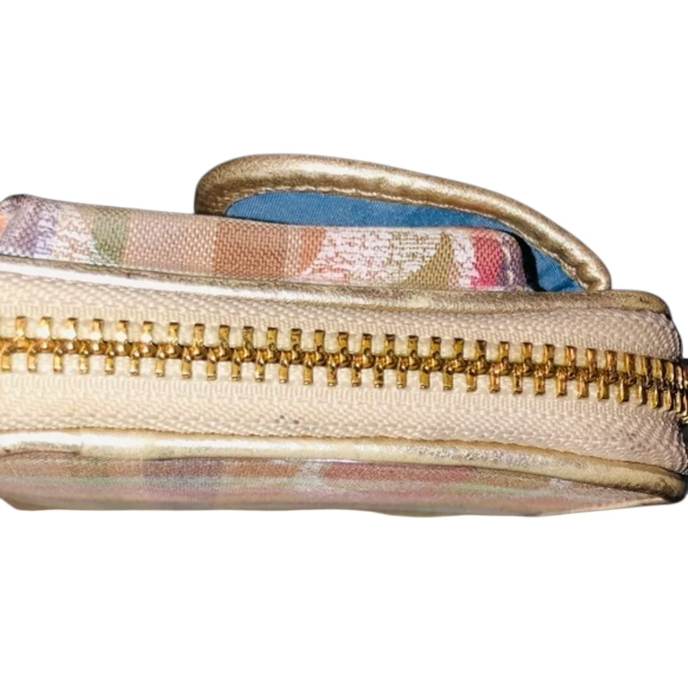 Coach Poppy Glam Madras Plaid Wristlet. Vintage Y2k - Picture 5 of 6